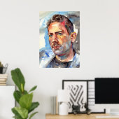 John Steinbeck Portrait Poster (Heimbüro)