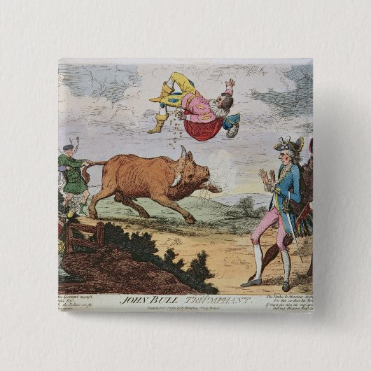 John Stier triumphierend Button (Vorderseite)