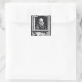 John Stow Quadratischer Aufkleber (Tasche)