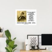 John Stuart Mill Fatal Tendenz verursacht halbe Fe Poster (Heimbüro)