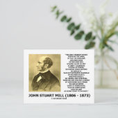 John Stuart Mill Freedom auf eigene gute Weise Postkarte (Stehend Vorderseite)