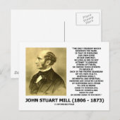 John Stuart Mill Freedom auf eigene gute Weise Postkarte (Vorne/Hinten)