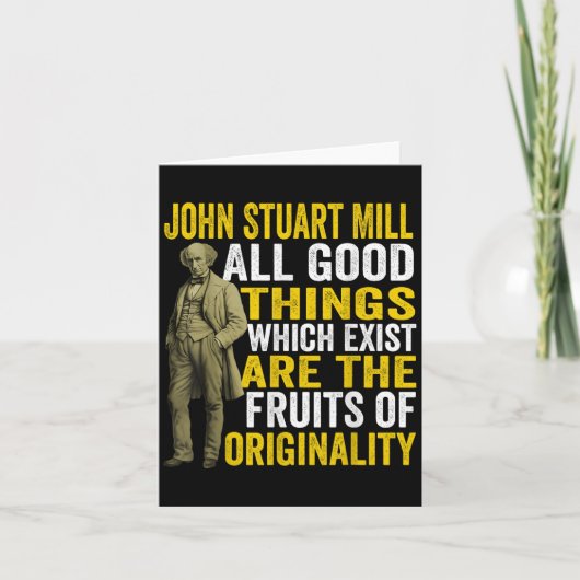 John Stuart Mill Philosopher Zitat Philosophie Tea Karte (Vorderseite)