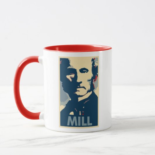 John Stuart Mill-Plakat-politische Parodie Tasse (Links)