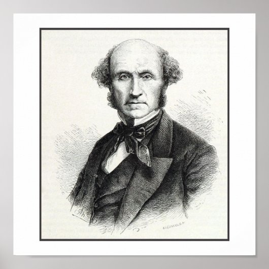 John Stuart Mill Portrait Poster (Vorne)