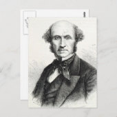 John Stuart Mill-Porträt Postkarte (Vorne/Hinten)