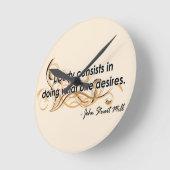 John Stuart Mill Runde Wanduhr (Winkel)