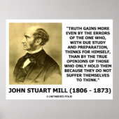 John Stuart Mill Truth gewinnt durch Fehler eines Poster (Vorne)