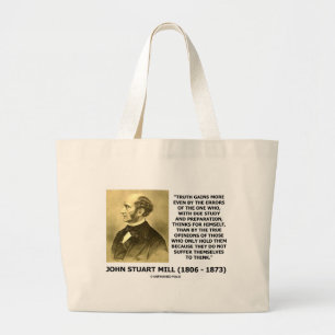 John Stuart Mill Truth gewinnt mehr Think Quote Jumbo Stoffbeutel