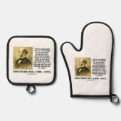 John Stuart Mill Truth gewinnt mehr Think Quote Ofenhandschuh & Topflappen-Set (Vorderseite)
