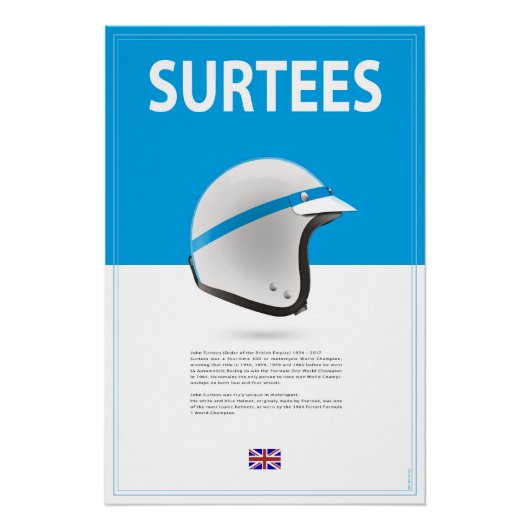John Surtees Helmet Poster (Vorderseite)