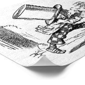 John Tenniel Die Mad Hatter-Alice im Wunderland Poster (Ecke)