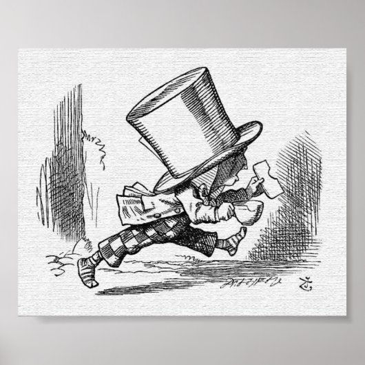 John Tenniel Die Mad Hatter-Alice im Wunderland Poster (Vorne)