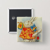 John Tenniel | Weißes Kaninchen Button (Vorne & Hinten)