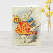 John Tenniel | Weißes Kaninchen Karte (Gelbe Blume)