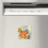 John Tenniel | Weißes Kaninchen Magnet (In Situ (Geschirrspüler))
