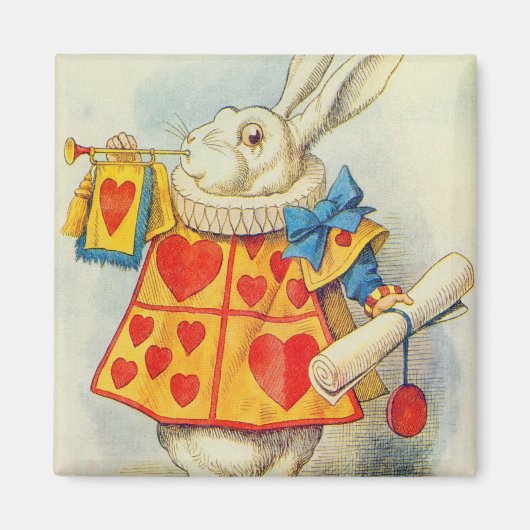 John Tenniel | Weißes Kaninchen Magnet (Vorne)
