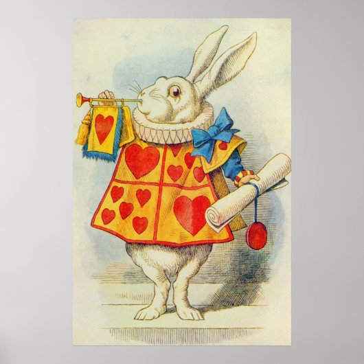 John Tenniel | Weißes Kaninchen Poster (Vorne)