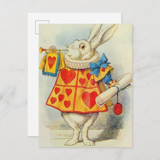John Tenniel | Weißes Kaninchen Postkarte (Vorne/Hinten)
