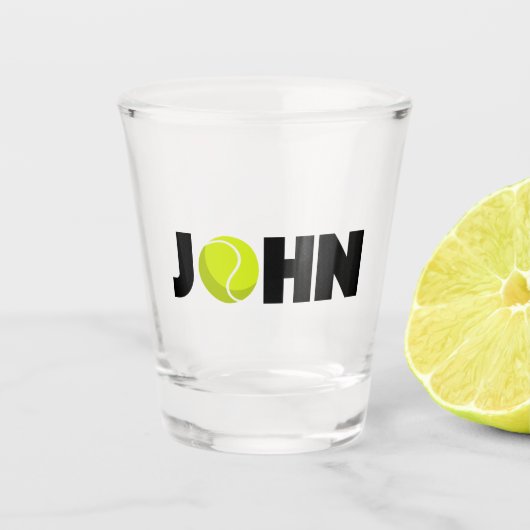 John Tennis Schnapsglas (Vorderseite)