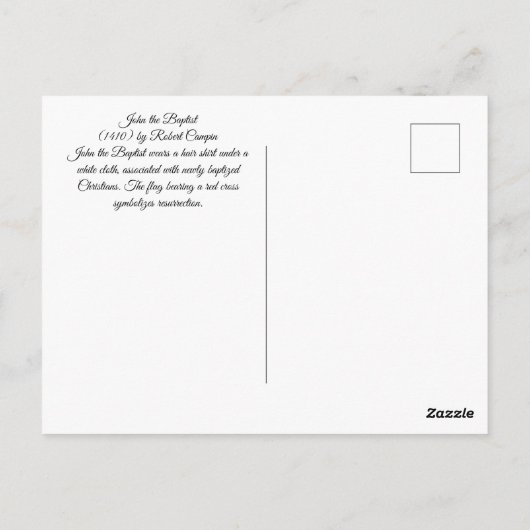 John the Baptist Postkarte (Rückseite)