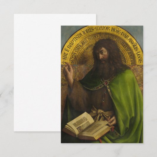 John the Baptist, The Gent Altarpiece von van Eyck Dankeskarte (Vorne/Hinten)