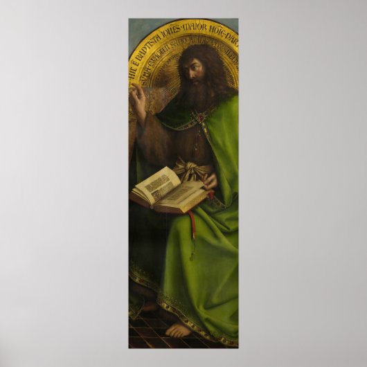 John the Baptist, The Gent Altarpiece von van Eyck Poster (Vorne)