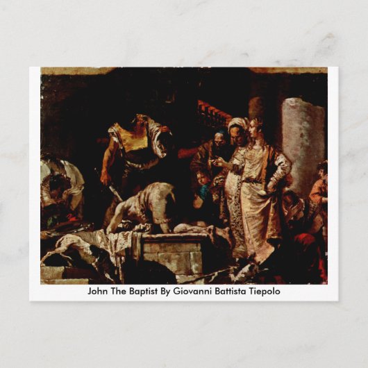 John The Baptist von Giovanni Battista Tiepolo Postkarte (Vorderseite)