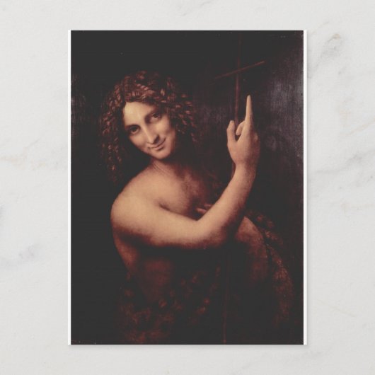 John the Baptist von Leonardo Da Vinci c. 1513-151 Postkarte (Vorderseite)