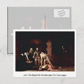 John The Baptist von Michelangelo Da Caravaggio Postkarte (Vorne/Hinten)