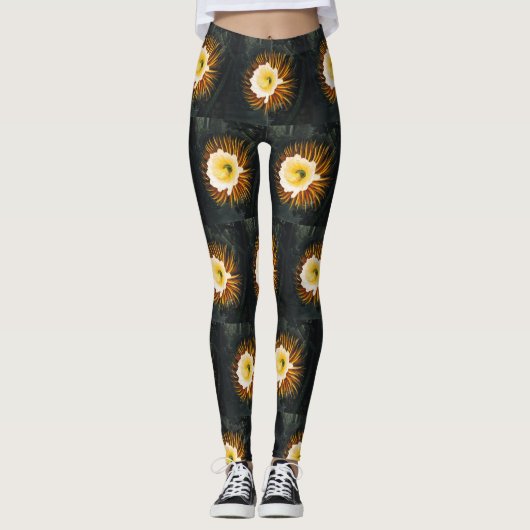 John Thornton The Night-Blaswing Cereus Botanical Leggings (Vorderseite)
