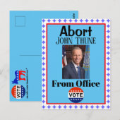 John Thune Postkarte abbrechen (Vorne/Hinten)