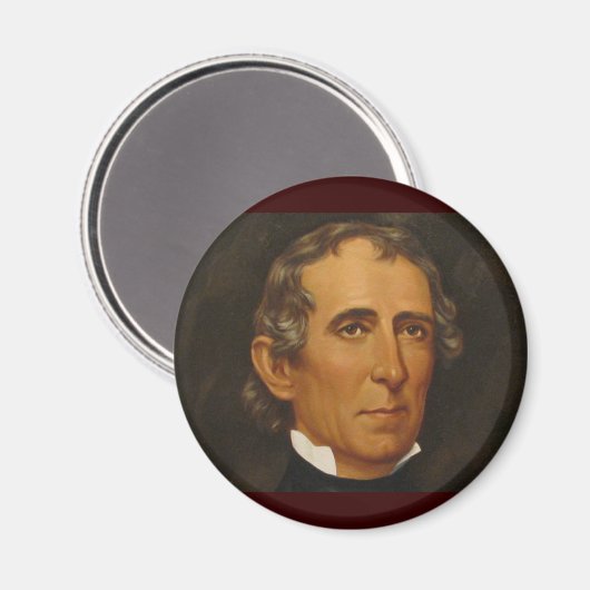 John Tyler 10. Magnet (Vorderseite/Rückseite)