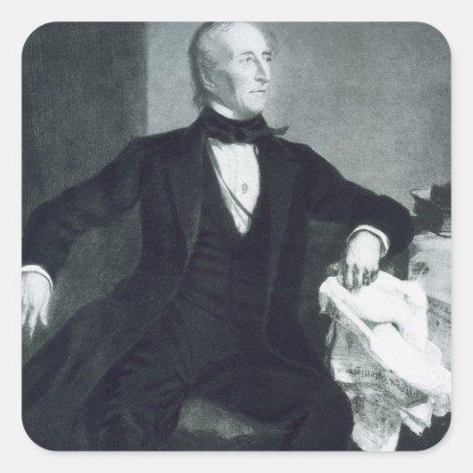 John Tyler, 10. Präsident der Vereinigten Staaten Quadratischer Aufkleber (Vorderseite)
