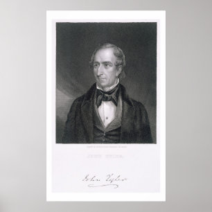 John Tyler, eingraviert von John B. Forrest (1814- Poster