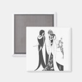 John und Salome, von Aubrey Beardsley. HD Magnet (Vorderseite/Rückseite)