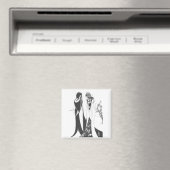 John und Salome, von Aubrey Beardsley. HD Magnet (In Situ (Geschirrspüler))
