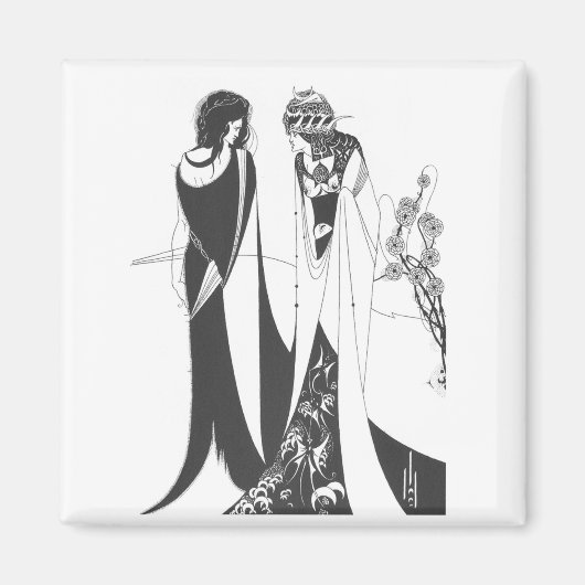 John und Salome, von Aubrey Beardsley. HD Magnet (Vorne)
