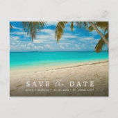 John USVI Hochzeit in Urlaubsort Save the Date Ankündigungspostkarte (Vorderseite)
