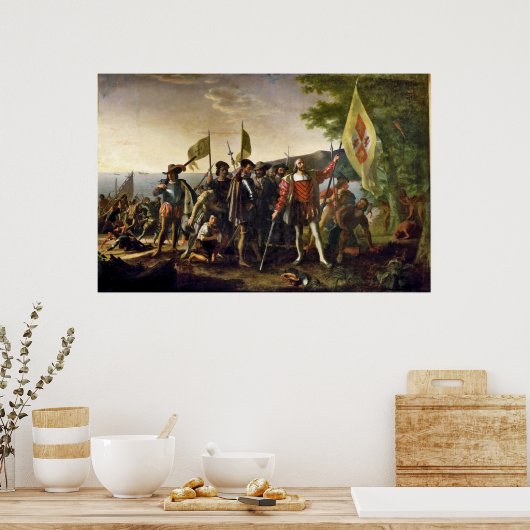 John Vanderlyn Landing of Columbus Poster (Küche)