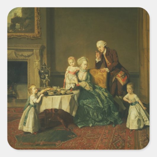 John Verney Quadratischer Aufkleber (Vorderseite)