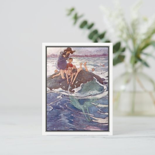 John versucht, eine Meerjungfrau von Alice B zu fa Postkarte (Stehend Vorderseite)