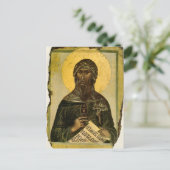 John von Damaskus Orthodox Icon Postkarte (Stehend Vorderseite)