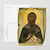 John von Damaskus Orthodox Icon Postkarte (Vorne/Hinten)