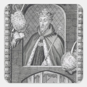 John von hagem, Herzog von Lancaster (1340-99) Quadratischer Aufkleber