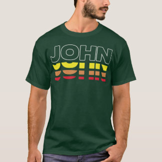John Vorname Lustig Vintage Sonnenuntergang John l T-Shirt