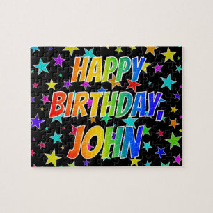 "JOHN" Vorname, Spaß "GLÜCKLICHER BIRTHTAG" Puzzle