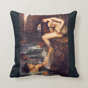 John W. Wasserhaus Pre-Raphaelite Siren Kissen