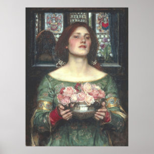 John W Waterhouse - Gather Ye Rosenknospe (1908) Poster