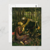 John Waterhouse - Die schöne Dame ohne Mitleid Postkarte (Vorne/Hinten)